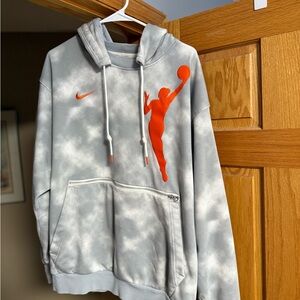 Nike Gray and Orange Hoodie
